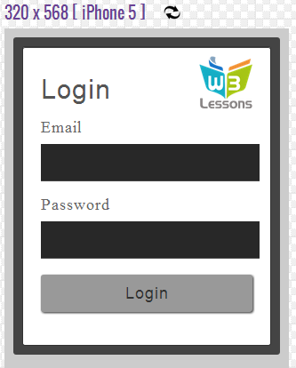 iPhone 5 Login Form