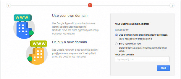 Domain Configuration Google Apps