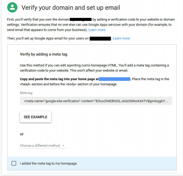 Domain Verification - Google Apps