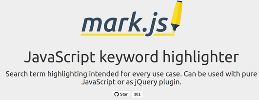 mark.js – JavaScript keyword highlight