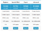 Free Pricing Table