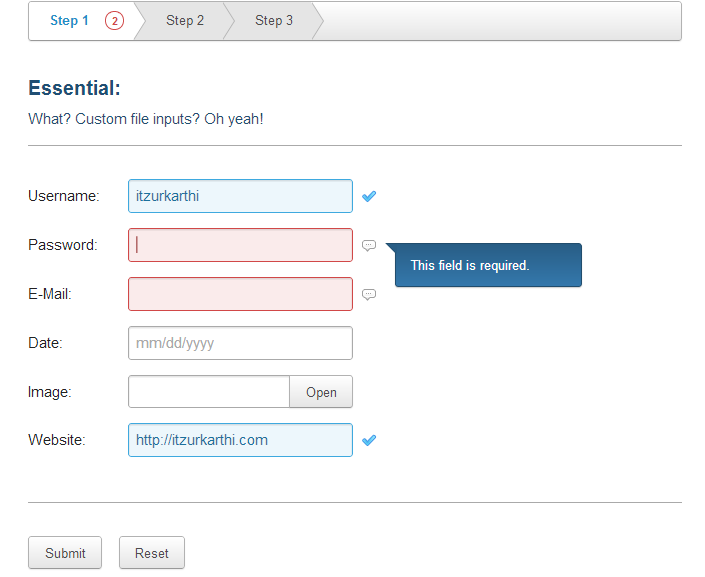 Responsive Form - Jquery