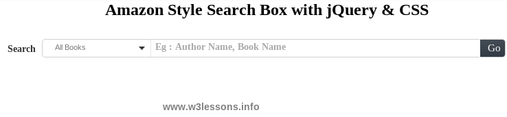 Amazon Style Search Box with jQuery