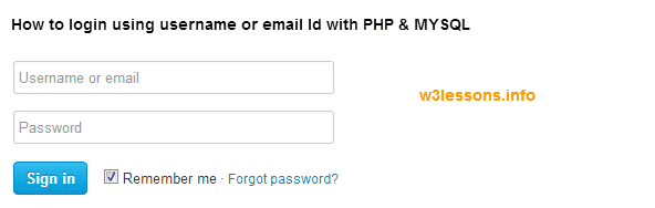 How to Login using Username or Email Id with PHP & MYSQL