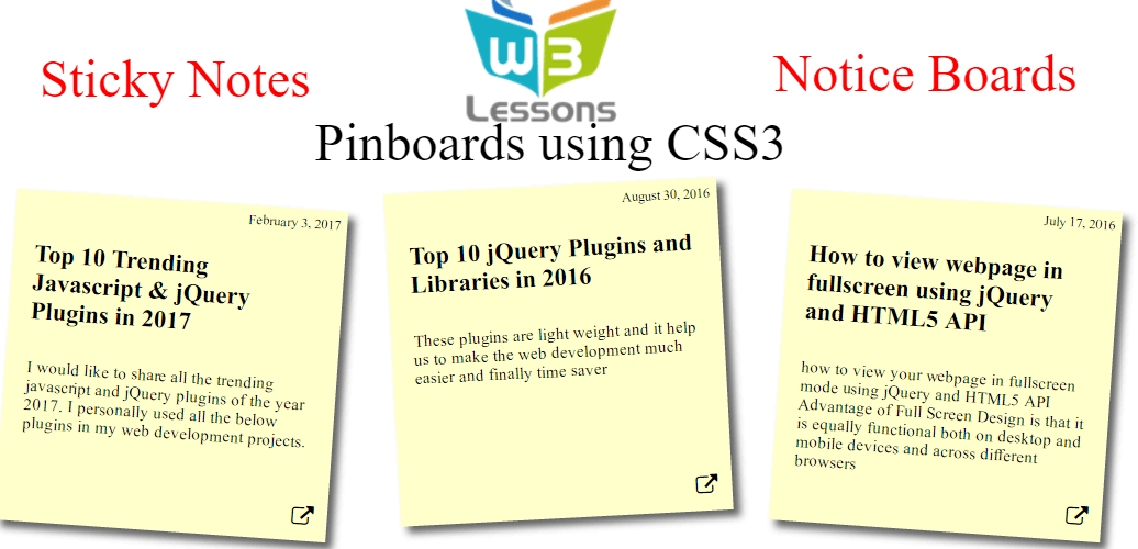 Responsive Pinboards using CSS3