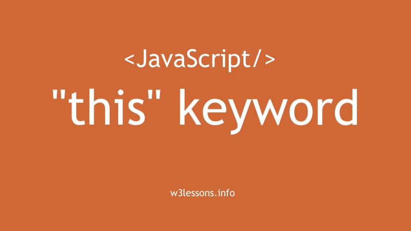 this keyword in javascript